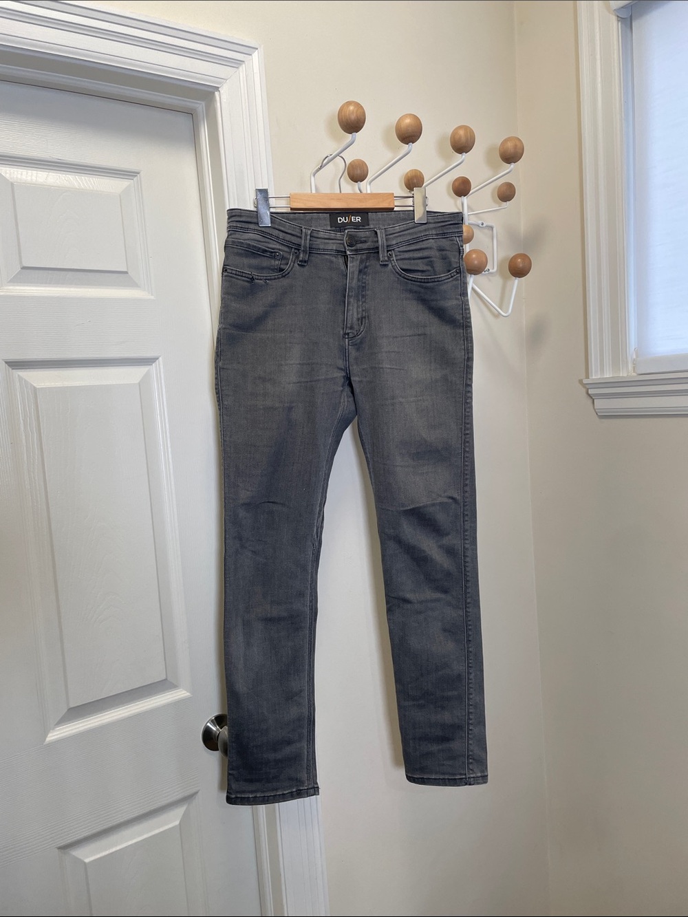 DU/ER - Classic Slim Fit Denim Jeans - Grey - 31x30